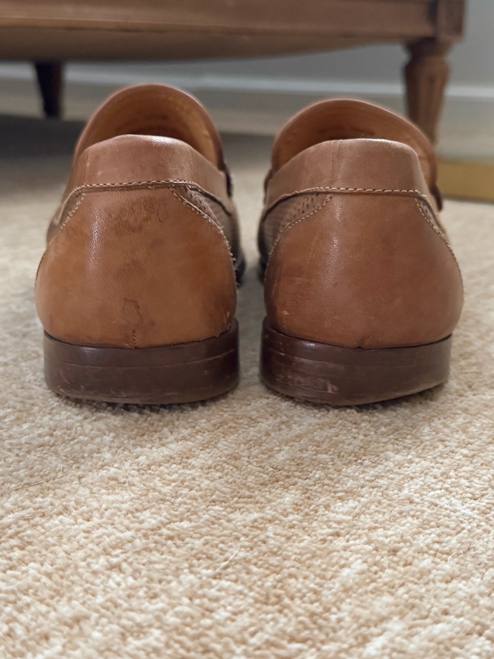 Martin Dingman Perforated Leather Penny Loafers - Picture 8 of 11